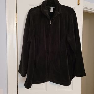 Catherine's soft velour Solid Black Jacket